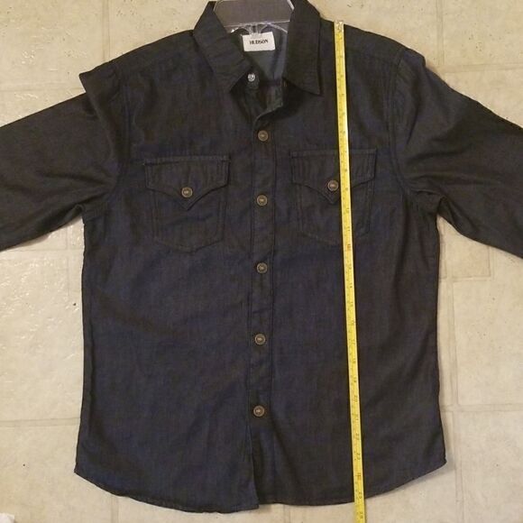 Hudson jeans dark blue button down - Picture 6 of 8